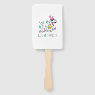 Easter Bunny Dinosaur Egg A Saurus TRex Kids Boys  Hand Fan