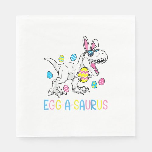 Easter Bunny Dinosaur Egg A Saurus TRex Kids Boys  Napkins