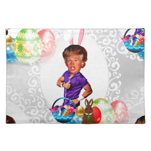 easter bunny donald trump cloth placemat