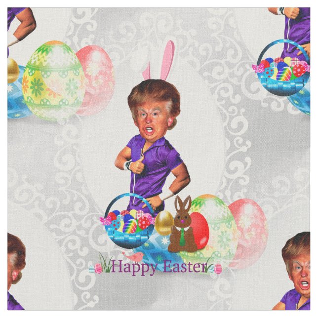 easter bunny donald trump fabric (Close Up)