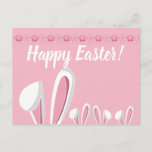 Easter Bunny Ears and Flowers Custom Postcard