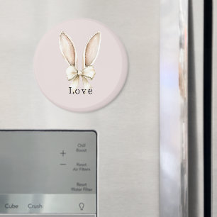 Easter Bunny Ears Bow Love Magnet