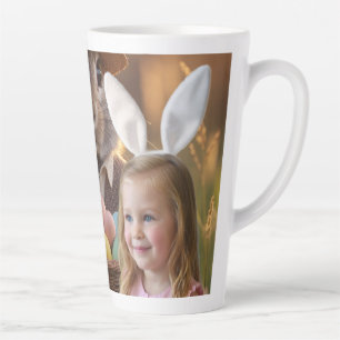 Easter Bunny Ears Child Photo Customize Latte Mug