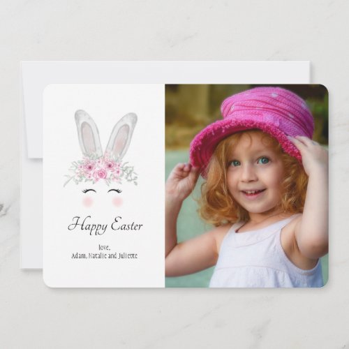 Easter Bunny Ears Photo Easter Card