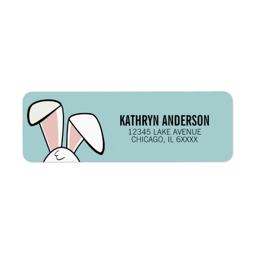 Easter Bunny Ears Return Address Label