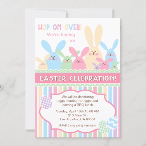 Easter Bunny Easter Celebration Party Invitation