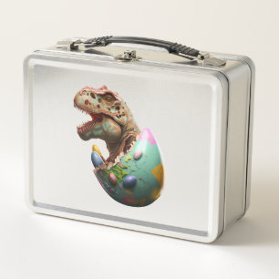 Easter Bunny Easter Dinosaur Egg Easter friend Metal Lunch Box