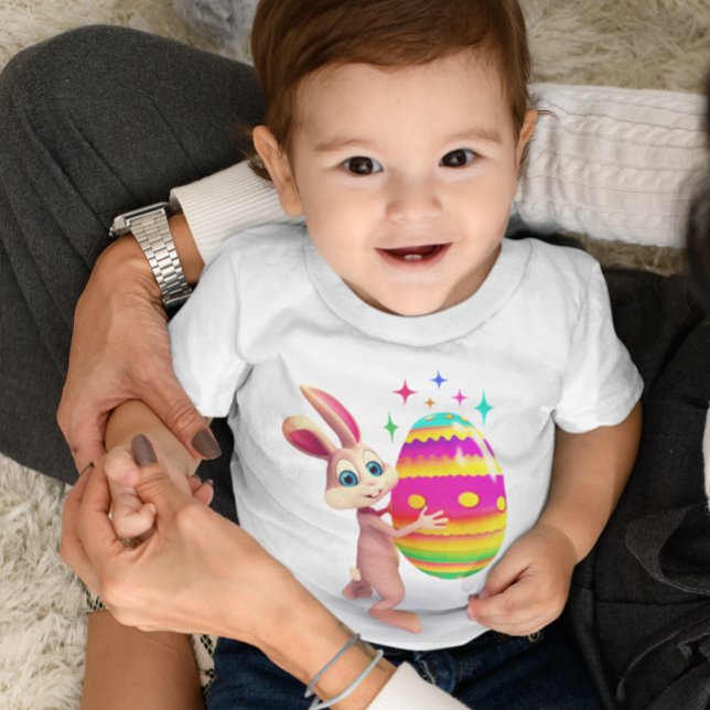 Easter Bunny Easter Egg Happy Easter Egg Hunt Cute Baby T-Shirt (Creator Uploaded)