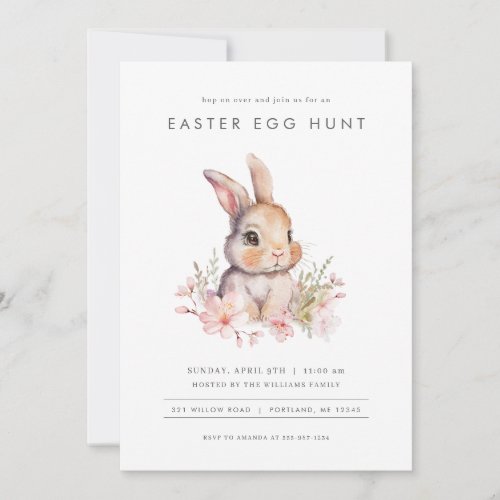 Easter Bunny Easter Egg Hunt Invitation Party