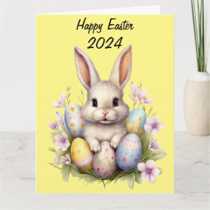 Easter Bunny & Easter Eggs Artwork Card