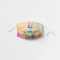 EASTER Bunny Egg Basket Cute Girls Womens Kids' Cloth Face Mask