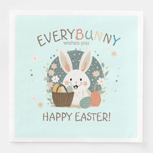 Easter Bunny Egg Basket ID1013 Paper Dinner Napkins