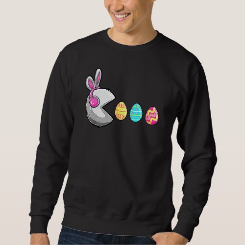 Easter Bunny Egg  Boys Girls Kids Happy Easter Day Sweatshirt