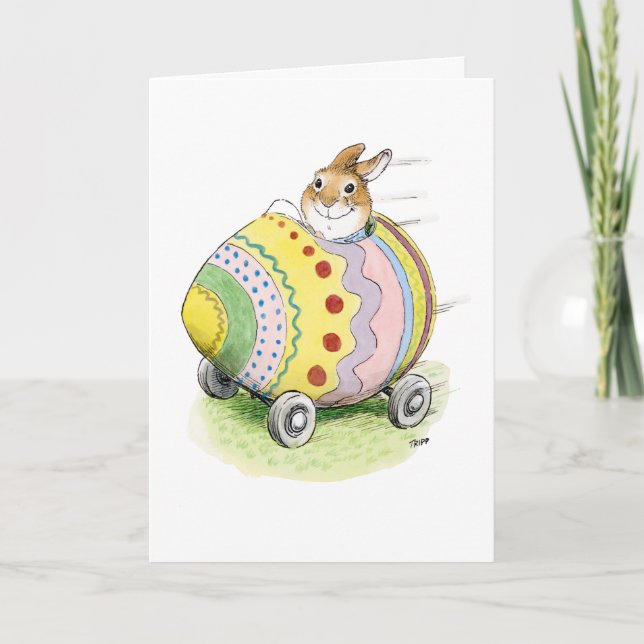 Easter Bunny Egg Car Card (Front)