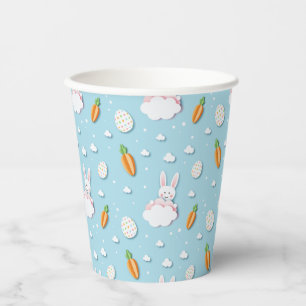 Easter Bunny, Egg & Carrot Pattern Cut-out Paper Cups