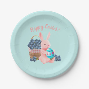 Easter Bunny, Egg, & Flower Basket Paper Plates