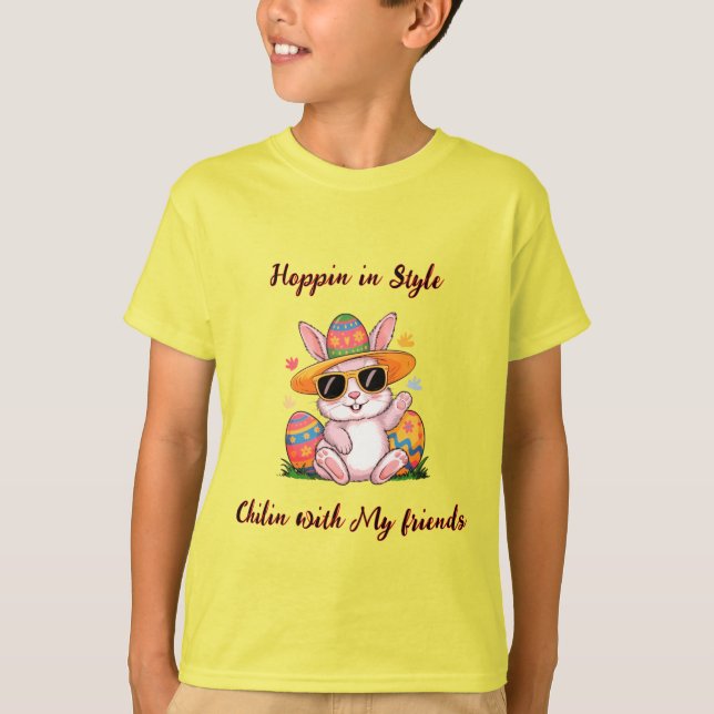 Easter Bunny Egg Funny Kids' Basic Teeshirt T-Shirt (Front)