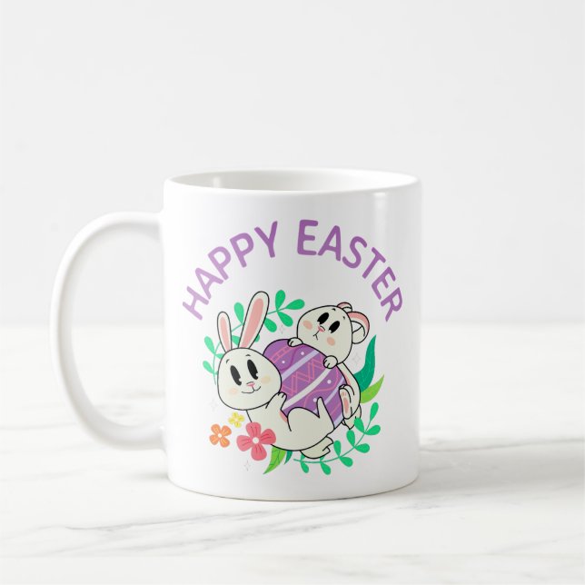Easter Bunny Egg Hug Mug (Left)