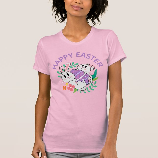 Easter Bunny Egg Hug T-Shirt (Front)