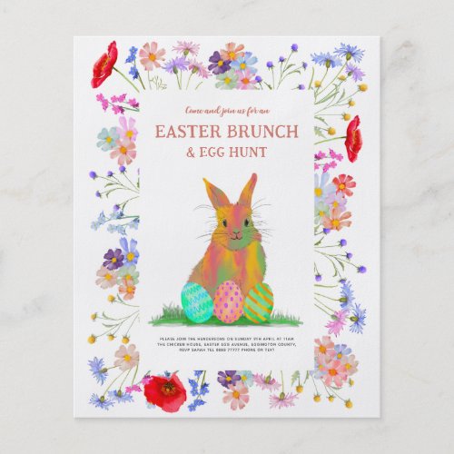 Easter Bunny Egg Hunt and Brunch Budget Flyer