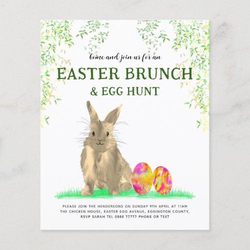 Easter Bunny Egg Hunt and Brunch Flyer