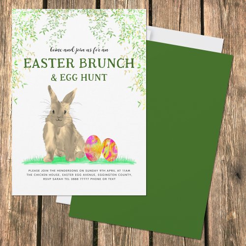 Easter Bunny Egg Hunt and Brunch Invitation