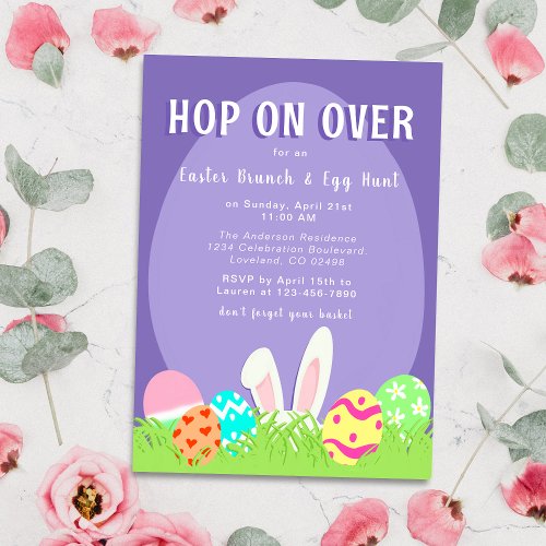 Easter Bunny Egg Hunt and Sunday Brunch Invitation