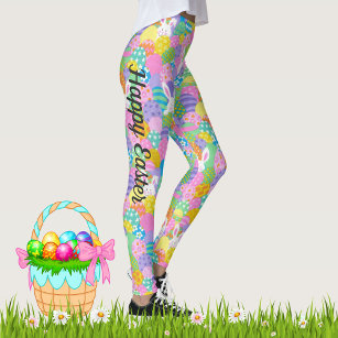 Colorful Easter Leggings, Easter Egg Leggings, Easter Costume