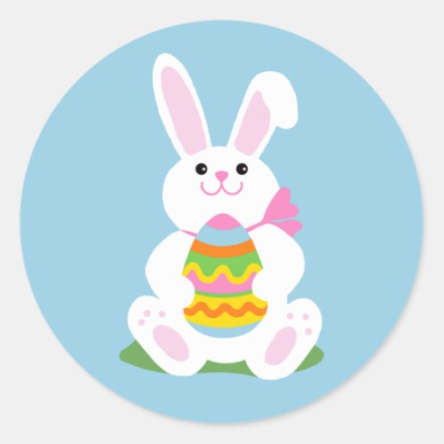 Easter Bunny  Egg Hunt Classic Round Sticker