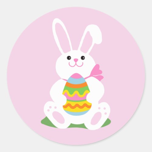 Easter Bunny  Egg Hunt Classic Round Sticker