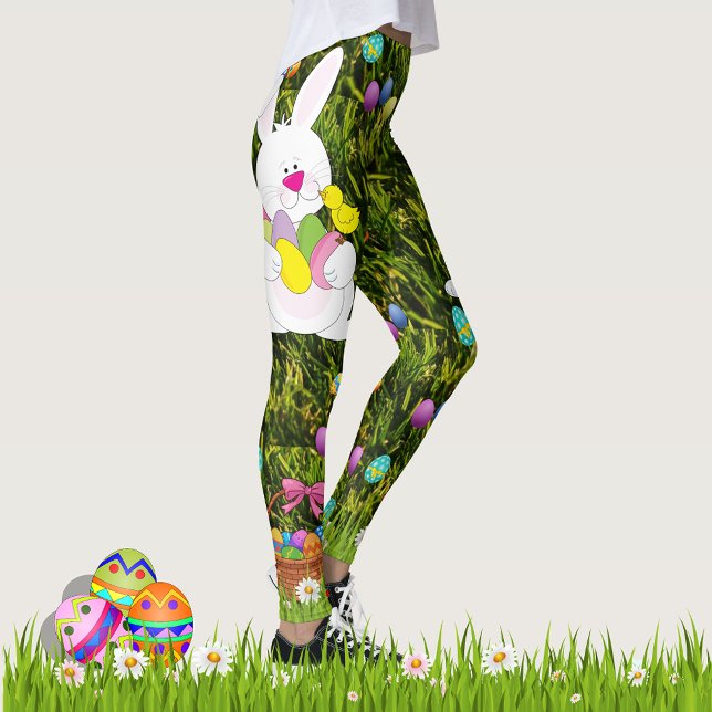 Easter Bunny Egg Hunt Comfortable Mom's Working Leggings (Creator Uploaded)