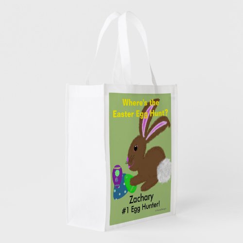 Easter Bunny Egg Hunt Decorative Bag