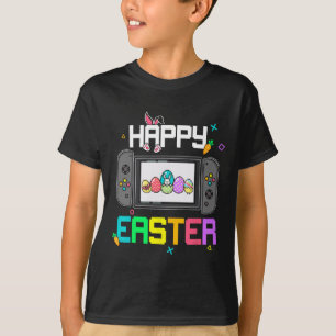 Easter Bunny Egg Hunt Gamer Kids Boys Mens Video G T-Shirt