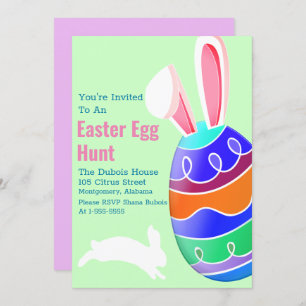 Easter Bunny Egg Hunt Invitation