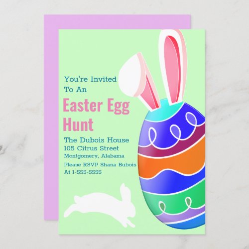 Easter Bunny Egg Hunt Invitation