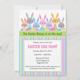 Easter Bunny Egg Hunt Invitation