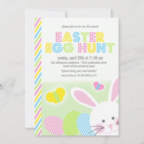 Easter Bunny Egg Hunt Invitation