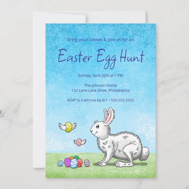 Easter Bunny Egg Hunt Invitation (Front)