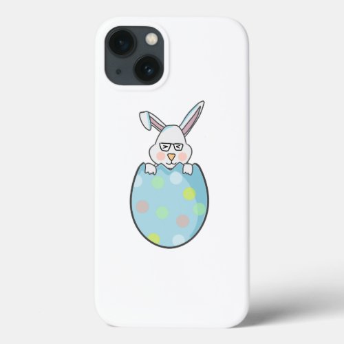 Easter Bunny Egg With Glasses iPhone 13 Case