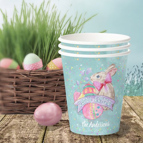 Easter Bunny Eggs and Confetti ID377 Paper Cups