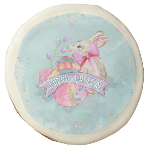 Easter Bunny Eggs and Confetti ID377 Sugar Cookie