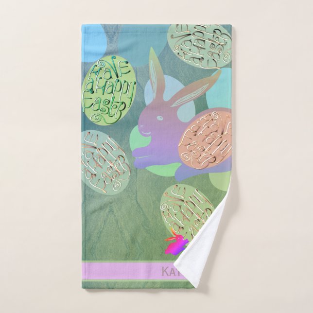 Easter Bunny Eggs  Bath Towel Set (Hand Towel)