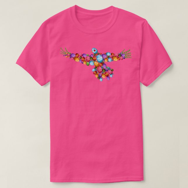 Easter Bunny Eggs Bird East T-Shirt (Design Front)