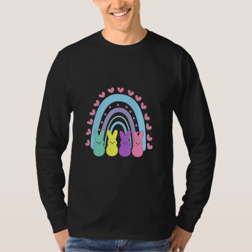 Easter Bunny Eggs Gnome Rainbow Easter Egg Hunting T_Shirt
