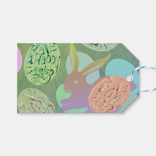 Easter Bunny Eggs Happy Easter Gift Tags