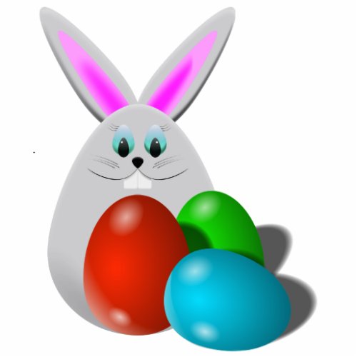 Easter Bunny Eggs Statuette
