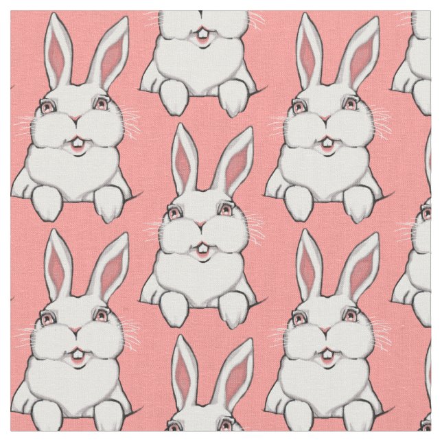 Easter Bunny Fabric Easter Fabrics Personalized (Close Up)