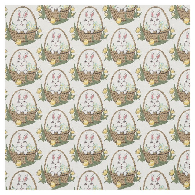 Easter Bunny Fabric Easter Fabrics Personalized (Swatch)