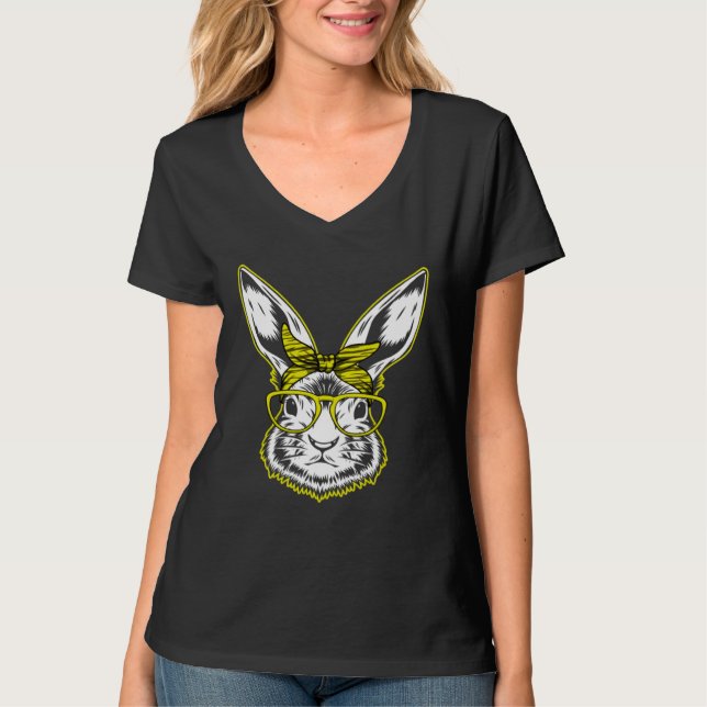 Easter Bunny Face Easter Rabbit cool Easter Bunnie T-Shirt (Front)