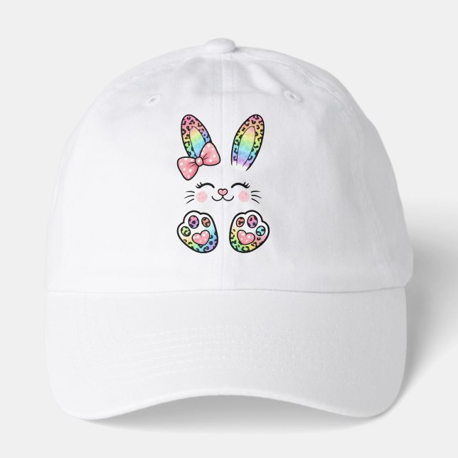 Easter Bunny Face T-Shirt Hat (Front)
